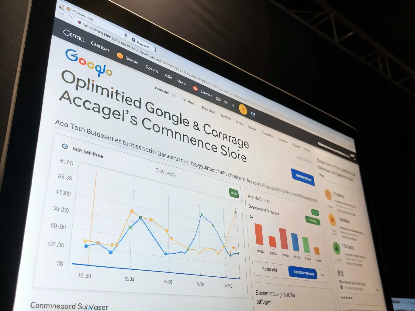 A detailed report showcasing Google Ads campaign performance metrics, including impressions, clicks, conversions, and cost per acquisition (CPA).
